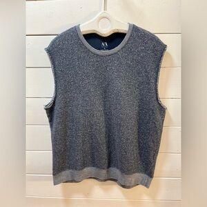 ARMANI EXCHANGE Blue Marled Sleeveless Knit Top XL